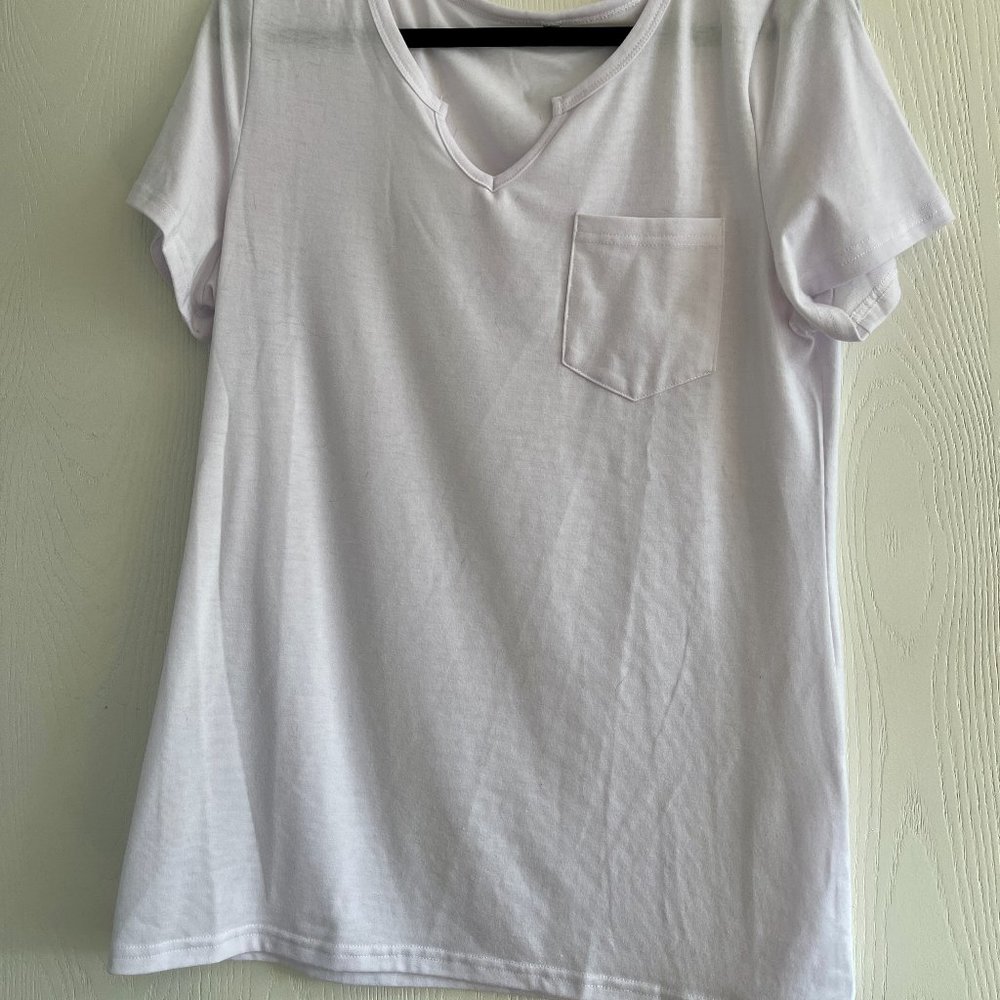 Plain White Pocket Tee